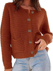 Cardigan Sweaters for Women Trendy Knit Sweater Casual Open Front Button Down Sweaters Long Sleeve Cardigans Outerwear