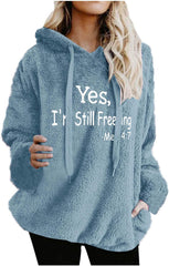 Womens Sherpa Pullover Hoodie with Pockets Fuzzy Fleece Sweatshirt Long Sleeve Oversized Plaid Fluffy Jacket Coat