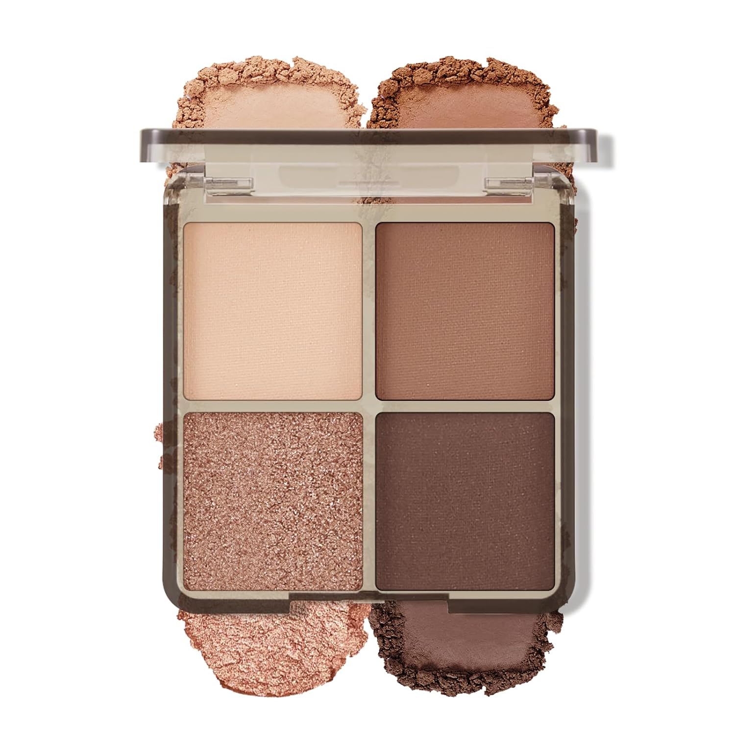 4 Color Eyeshadow Palette,Long Wear Matte Eyeshadow Powder,Glitter Shimmer Eye Shadow Palette,Great for Travel