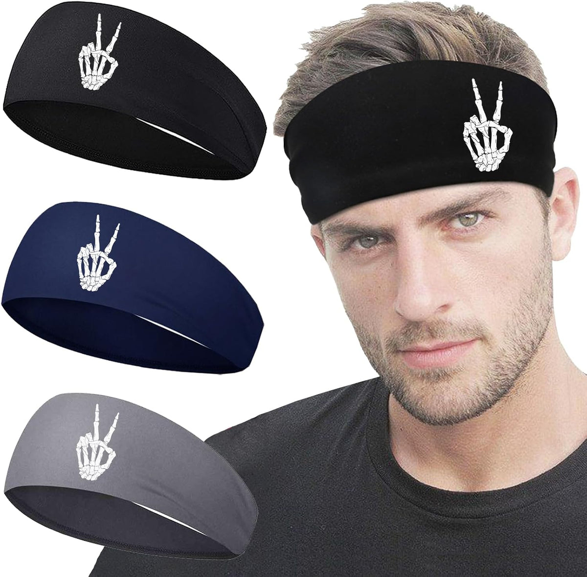 Sports Headbands for Men weat Bands Headbands Mens Head Bands for Women Workout Sweatbands