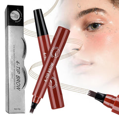 Eyebrow Contouring Pen, 2025 New Magic Eyebrow Pencil, 3D Waterproof Eyebrow Pens, 4 Tip Precise Eye Brow Makeup Pen for Women Creates Natural Looking Brows Effortlessly (Natural Black)