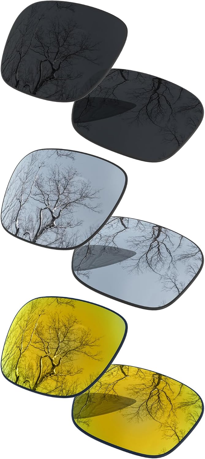3 Pair Polarized Lens Replacement for Ray-Ban Meta Headliner RW4009 50mm Pack