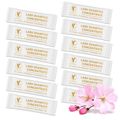 Lash Shampoo Concentrate Unscented Eyelash Cleanser Concentrate Pack 12 Bags Lash Wash Concentrate Foaming DIY Lash Foam Concentrate Eyelash Extensions Shampoo Travel Home Care Eyelash Supplies