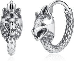GAVU Vintage Stainless Steel Hoop Earrings for Men