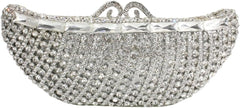 Novelty Rhinestone Clutch Ship Shaped Wedding Purse for Women Crystal Evening Clutch Diamond Handbags for Party Prom