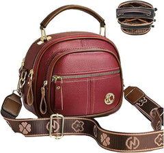 Bousalutend Crossbody Bag, Classic Multifunctional Compartments, Adjustable Wide Shoulder Leather Crossbodys Bag
