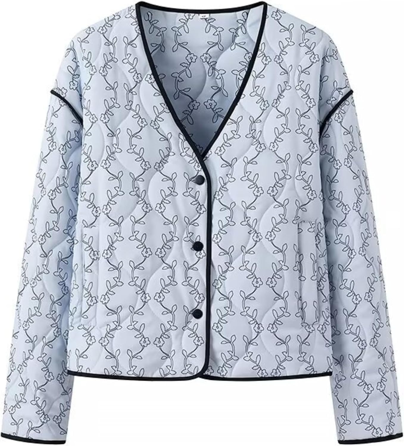 MOLERFO Crop Quilted Jackets Floral Puff Lightweight Cardigan Women Y2k Puffer Jacket Cropped Winter Vintage Coats