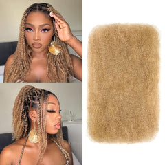 16 Inch Afro Kinkys Bulk Human Hair for Dreadlocks Extensions and Locs Repair 1 Pack 50 Gram Natural Black Color Afro Kinky Curly Human Hair Bulk for Twist