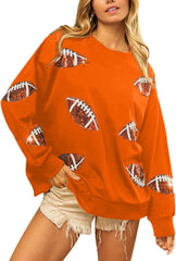 Game Day Sweatshirt Women Football Graphic Sweatshirt Lightweight Long Sleeve Shirt Casual Pullover Tops Fall Clothes
