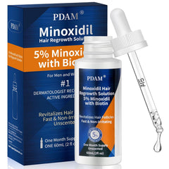 Minoxidil for Men and Women Hair Growth - 5% Minoxidil Hair Growth Serum for Men to Regrow Fuller, Thicker Hair & Beard - Minoxidil for Women Hair Growth- Improves Appearance of Thinning Hair 2 FL OZ