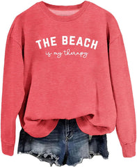 The Beach Is My Therapy Sweatshirt, Beach Sweatshirt Women