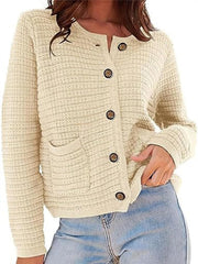 Cardigan Sweaters for Women Trendy Knit Sweater Casual Open Front Button Down Sweaters Long Sleeve Cardigans Outerwear