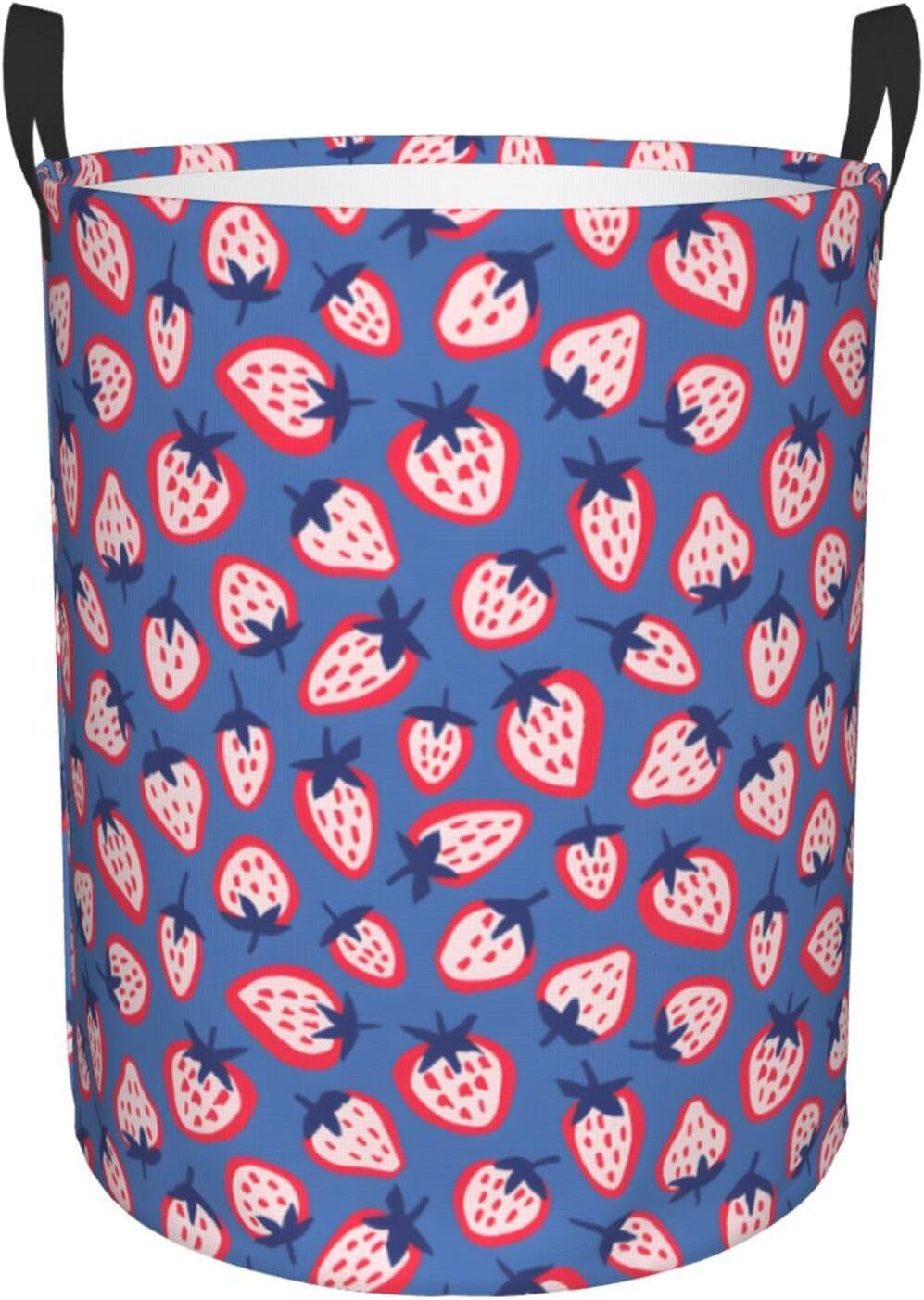 Basketball Laundry Hamper Collapsible Laundry Baskets with Handles Easy Carry Dirty Clothes Hamper Round for College Dorm, Blanket, Toy (S)