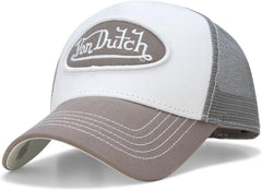 Von Dutch Unisex Trucker Hat - Curved Bill Mesh Back Retro Classic Adjustable Snapback Baseball Cap for Men and Women