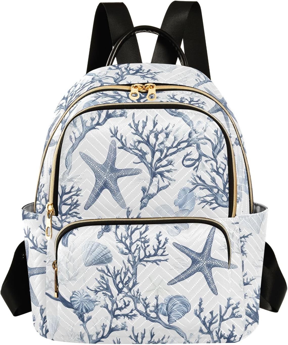 ALAZA Travel Backpack Purse for Women Fashion Anti-theft Work Casual Starfish Coral Daypack Shoulder Bag Medium Size
