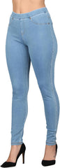 Lildy Women's Denim Jeggings, Stretchable Cotton Blend