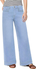 KDF Women's High Rise Straight Leg Jeans,Loose Fit Stretch Denim Pants Wide Leg Baggy Jeans