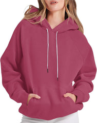 Sweatshirts for Women Long Sleeve Hooded Pullover Hoodies Casual Drawstring Solid Tops 2025 Fall Trendy Y2K Clothes