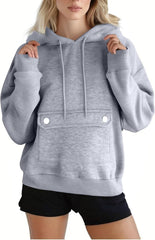 Womens Fleece Hoodies Oversized Long Sleeve Pullover Sweatshirts 2025 Fall Outfits Y2k Clothes Casual Cute Jackets