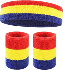 Wheel Speed Sensor Sports Headband Wristband Sweatbands Cloth Wrist Headbands Wicking Sweat Absorbing ABS Wheel Speed Sensor Front(Lake Green)