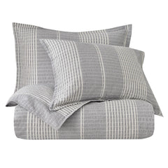 Hiend Accents Lane Stripe Duvet Cover Set, Queen, 3PC