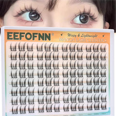 Eefofnn Anime Lash Clusters Manga Eyelash Clusters Doll Eye Lash Extension Natural C Curly Individual Lashes Spiky Cluster Eyelash Extensions Asian Manhua Cluster Lashes Cosplay Lash Extensions