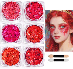 Body Glitter Face Hair Glitter Makeup Festival Sequin Gel for Halloween Christmas Concerts Rave Party (Black)