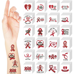 Landhoow 240 Pcs Suicide Prevention Awareness Tattoos Temporary Glitter Teal Purple Ribbon Stickers Mental Health Tattoos Body Stickers for Suicide Prevention Awareness Favor Charity Campaign Supplies