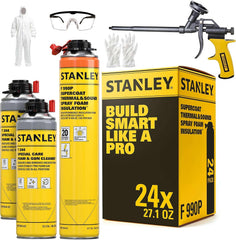 Stanley PRO-FG2 Foam Gun – High Precision Professional Grade 8" Applicator with Teflon Coated Basket, Metal Body & Extension Nozzles | for Expanding Insulation Foam | 1 Pack, 8 in