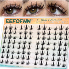 Eefofnn Anime Lash Clusters Manga Eyelash Clusters Doll Eye Lash Extension Natural C Curly Individual Lashes Spiky Cluster Eyelash Extensions Asian Manhua Cluster Lashes Cosplay Lash Extensions