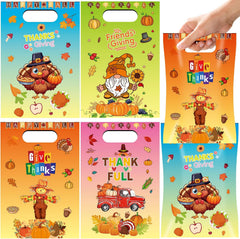 EUVBOKW 100 PCS Fall for Jesus Treat Bags with Handles,Religious Autumn Maple Leaf Goody Bags for Candy and Gifts,Christian Thanksgiving Party Favor Bags for Sunday School,Church, Harvest Celebration