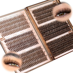 JIMIRE Lash Clusters Kit 12-18MM D Curly Lash Extension Kit Volume Cluster Eyelash Extension Kit with Lash Bond and Seal Spiky Volume Eyelash Clusters with Bottom Lash Clusters