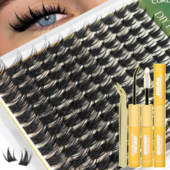 Eefofnn Anime Lash Clusters Manga Eyelash Clusters Doll Eye Lash Extension Natural C Curly Individual Lashes Spiky Cluster Eyelash Extensions Asian Manhua Cluster Lashes Cosplay Lash Extensions