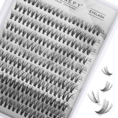 MAGEFY 220 pcs Cluster Lashes 30D 0.07C Eyelash Clusters 9-13mm Individual Lashes Volume Long DIY Eyelash Extension Reusable Eyelashes Mixed Length