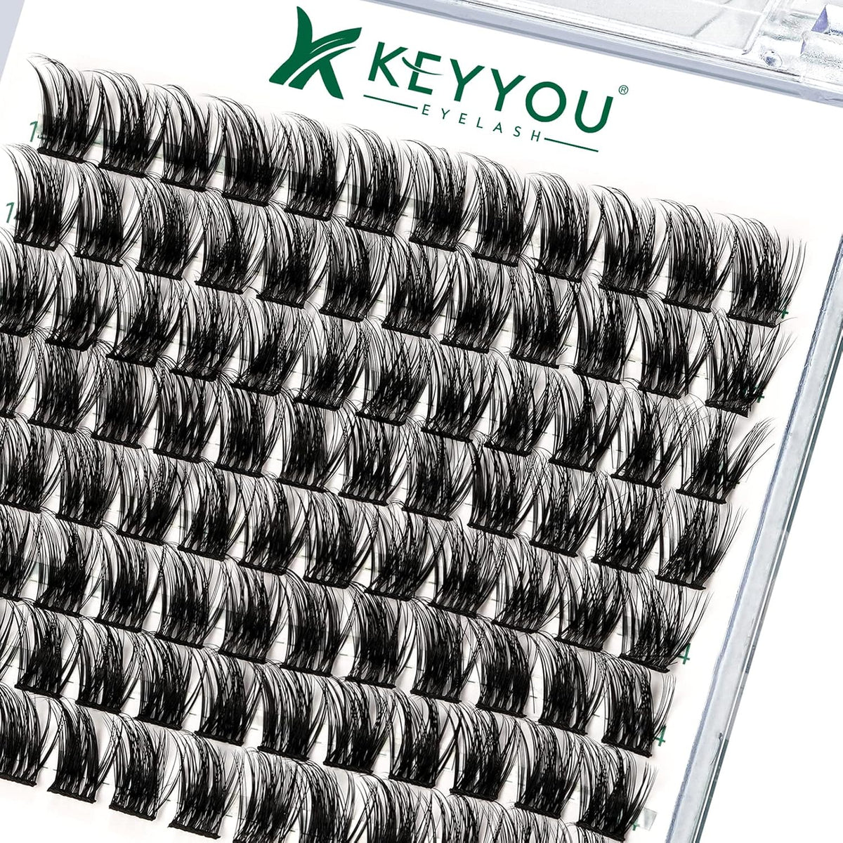 Lash Clusters 96pcs Individual Lashes Y02 D Curl 8-12MIX Cluster Lashes KEYYOU Volume Wispy Lash Extension Soft&Comfortable Easy DIY at Home(Y02,D-8-12MIX)