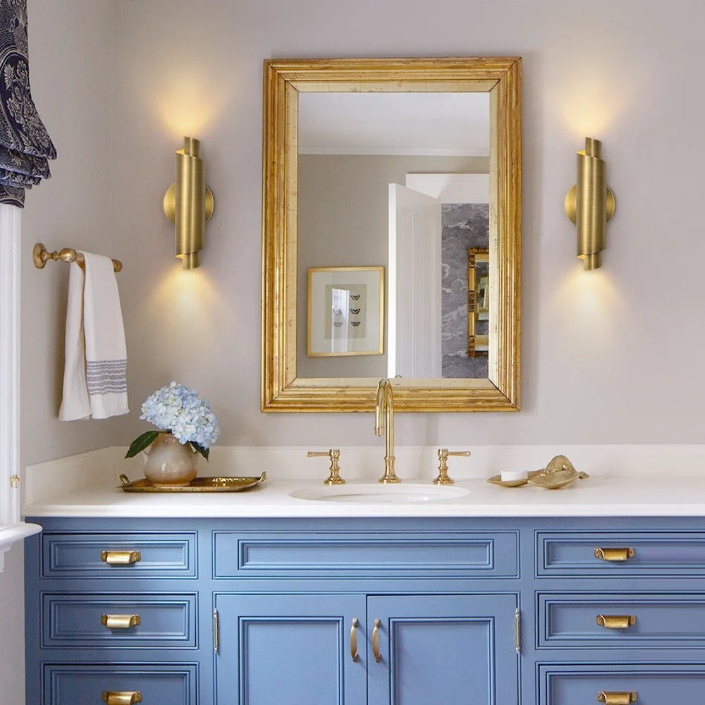 2-Light Mid-Century Dimmable LED Linear LED Vanity Wall Lamp