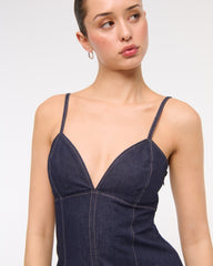 Sweetheart Denim Mini Dress