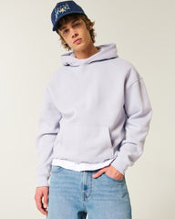 Boxy Camo Hoodie-light purple