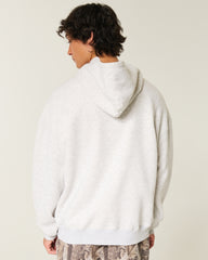 Boxy Camo Hoodie-light heather gray