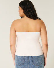 Taylor Reversible Tube Top-off white - rose quartz
