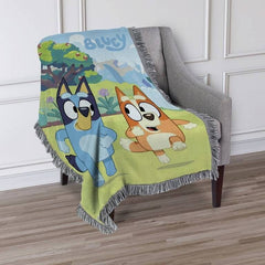 Bluey Woven Tapestry Throw Blanket