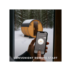 Backyard Discovery Paxton 4-6 Person Outdoor Barrel Sauna, 9kW Heater