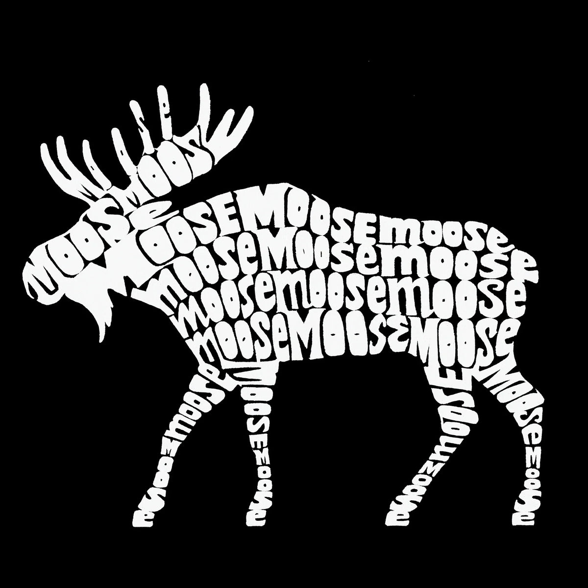 LA Pop Art Men's Tall Word Art T-shirt - Moose