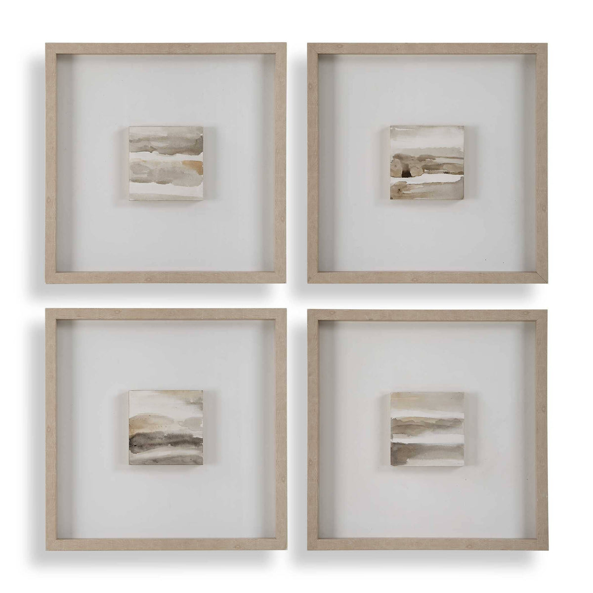 Uttermost Studying Sepia Hand Painted Canvases (Set of 4)