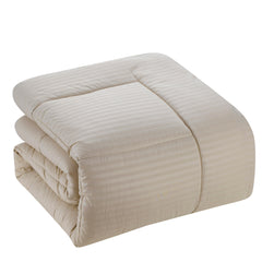 Sweet Home Collection 8 Piece Embossed Dobby Stripe Bed In A Bag All Season Complete Set