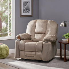 Gannon Fabric Glider Recliner Club Chair by Christopher Knight Home