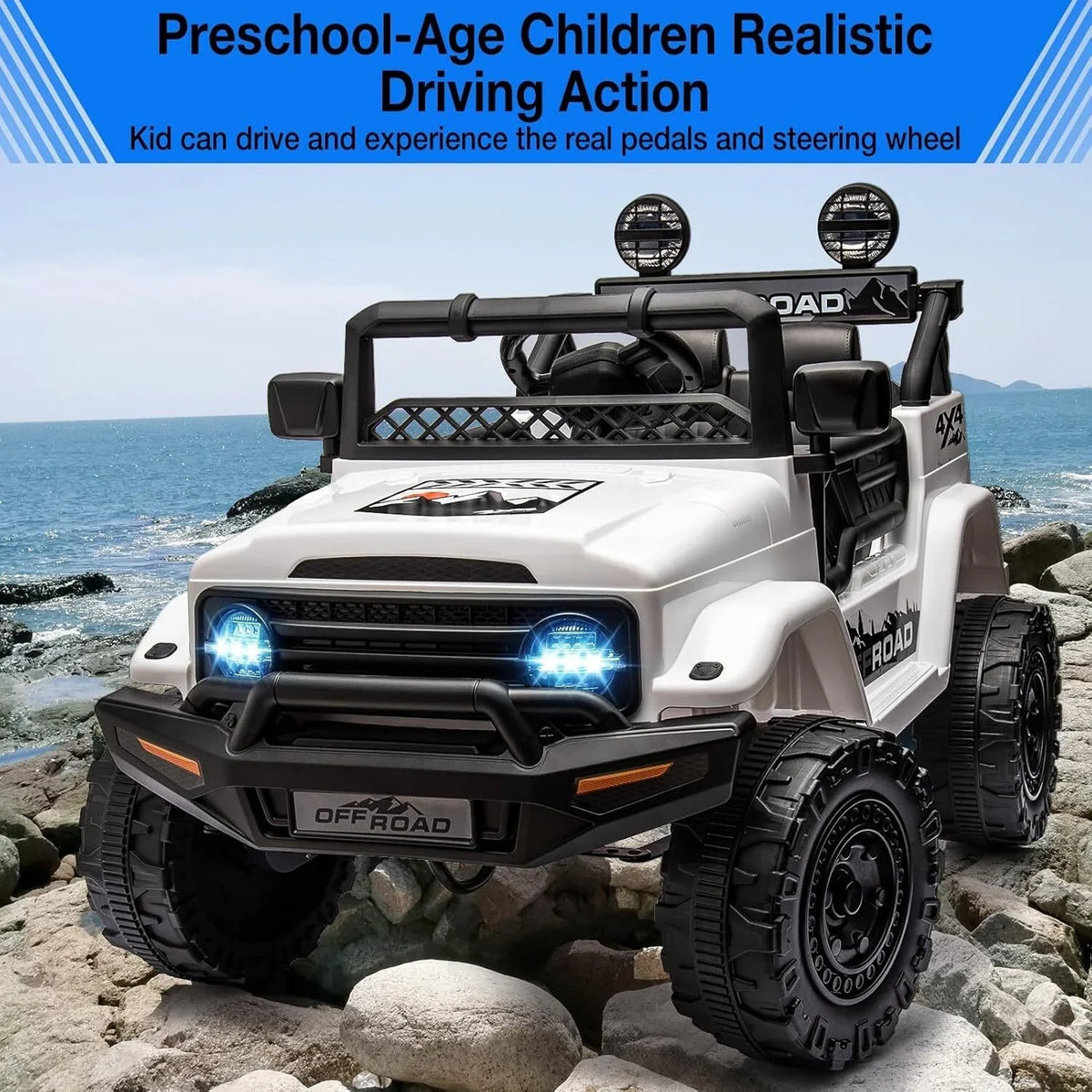 24v Kids Electric Ride-on Car 2-Seater, Off-Road Vehicle