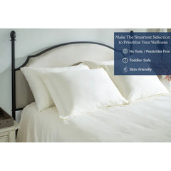 Delara GOTS Certified 100% Organic Cotton Duvet Cover Set 400TC, Long Staple Cotton, Moisture-Wicking, Smooth & Breathable