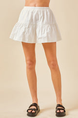 Flounce Poplin Skort